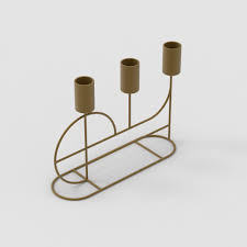 Candelabro de Hierro de Primera Calidad, Candelabro de Metal Dorado, Copa de Latón, Diseño Único con Grabados, Hecho a Mano, Ecológico, Duradero, para el Hogar - Product Image 4