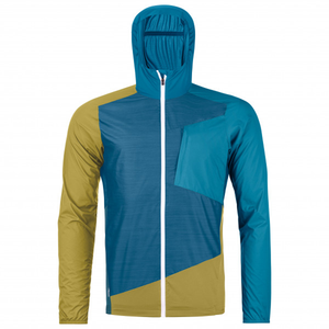 Veste Softshell Unisexe Vento Lite Ortovox en Laine Mérinos Ultra-Légère, Respirante, Coupe-Vent et Résistante à l'Eau avec Fermeture Éclair Imprimée - Product Image 1