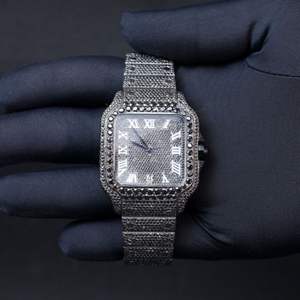 Montre Moissanite Personnalisée de Haute Qualité, Sertie de Diamants VVS, Style Hip Hop, Cadeau pour Homme - Product Image 2