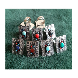 Anillos Ajustables de Plata Alemana Estilo Boho Tribal Kuchi en Diferentes Grados - Product Image 4