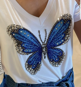 Débardeur élégant brodé de perles de rocaille, design moderne, fait main, avec broderie détaillée - Product Image 6