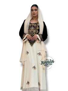 Venta al por mayor AWAIS HOUSE - Nuevo conjunto de lujo de 2 piezas para mujer musulmana: Vestido caftán de terciopelo liso con cuentas, corte A, largo hasta el suelo, modesto y sencillo. - Product Image 5