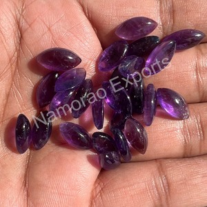 Ametista Natural, Corte Cabujón Marquise, 4x8mm 10x20mm, Lote de Piedras Preciosas Sueltas de Amatista, Precio al por Mayor, para Fabricación de Joyas - Product Image 3