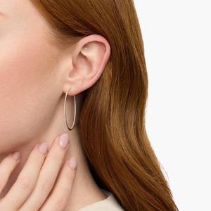 Pendientes de Aro con Diamantes Cultivados en Laboratorio de 0.35ct, Oro Rosa de 14K, Estilo Huggie, Minimalistas, Elegantes, Regalo para Novia, Fiesta - Product Image 4