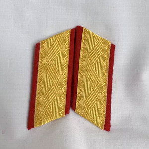 Epaulette Marching Band Shoulder Boards with Fringe Silk Red Backing Hook for Hanging Polyester/Nylon Material Customized Colors - Product Image 2