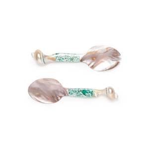 Ensemble de fourchettes et cuillères en nacre de qualité supérieure, modernes, pour caviar, glace, dessert, café, fabriquées au Vietnam - Product Image 1
