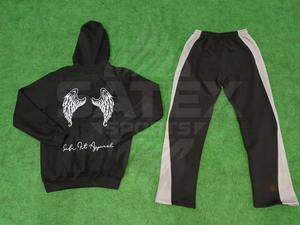 Survêtement Homme Hiver Décontracté Léger Respirant à Capuche en Coton, Sweat-shirt et Pantalon de Survêtement Oversize Uni Personnalisable de Haute Qualité - Product Image 6