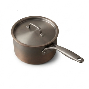 Handmade Saucepan with Lid Titanium Clad Stainless Steel Non-Stick Interior <b>Induction</b> Cooker Sauce <b>Pans</b> - Product Image 4