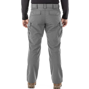 Men's Gray <b>Cargo</b> <b>Work</b> <b>Pants</b> Polyester Breathable Multi Pocket Utility Trousers for Industrial Use - Product Image 3