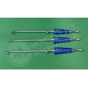Ensemble d'instruments manuels pour chirurgie cardiaque, 3 pièces : Poussoir de nœuds, Pince Debakey et Pince à tissus, Insert de canal de nettoyage - Product Image 2