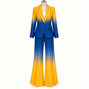 <b>Wool</b> Blend Suit Set Full Length <b>Pant</b> With Belt Autumn Wear Elegant Design Turn-down Collar Tracksuit High Quality Women New One - Product Image 1