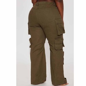 OEM Wholesale Latest design Women <b>High</b> <b>waist</b> <b>Cargo</b> Pants in best quality with customized designs stylish <b>cargo</b> pants women - Product Image 2