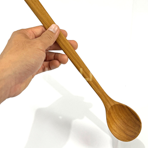 Cuchara de Madera de Teca Natural OEM con Mango Largo, Cuchara de Sopa de Madera Hecha a Mano, Cuchara para Remover Ecológica, Utensilios de Cocina Sostenibles - Product Image 5
