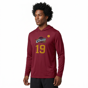 Haut de basketball marron à manches longues, respirant, à séchage rapide, sublimé, anti-humidité, pour le tir au basket, vente en gros - Product Image 1