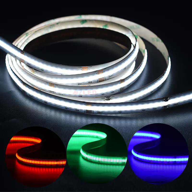 Tira COB con 896 LED RGBW DC 24V IP20/IP67 Clasificado con 3 años de garantía y listado CE para pasillos Edge Lit Led Strip