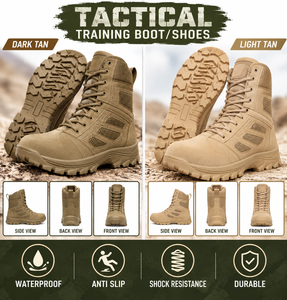 Calzado de seguridad táctico con cordones de cuero, duradero, para trabajo al aire libre, impermeable, para senderismo en la nieve, todo terreno, fabricante. - Product Image 4