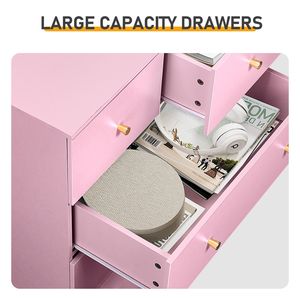 Armadio Archivio con Maniglie Oro Opaco 66x40x131cm, 5+2 Cassetti, in Truciolato con Rivestimento in Melamina - Product Image 5