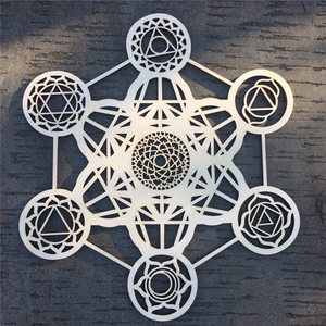 Large Wooden Sacred Geometry Wall <b>Decor</b> Laser Cut Wood Mandala Art Hollow Out Geometric Sign Spiritual Gift Living Room Hanging - Product Image 6