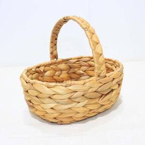 Cesta de Regalo Rústica Tejida con Jacinto de Agua Natural, con Asa, Ecológica, Ligera, para Decoración del Hogar y Picnic - Product Image 2