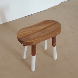 Solid Teak Wood <b>Small</b> <b>Stool</b> Handcrafted Eco-Friendly Durable Tropical Modern Design Rustic Finish Living Room Furniture - Product Image 4