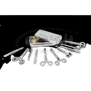 Kit d'instruments de dissection et de pansement pour chirurgie générale, en acier, comprenant pinces manuelles, ciseaux, pinces à épiler et trousse de pansement, par Blush Surgical - Product Image 2
