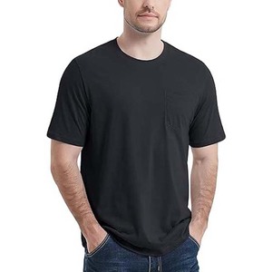 Camiseta de Hombre de Alta Calidad, 200G, Tejido Grueso, 100% Algodón, Estilo Vintage, Talla Grande, Lisa, Teñida, Transpirable, con Bolsillo y Logotipo Personalizado - Product Image 3
