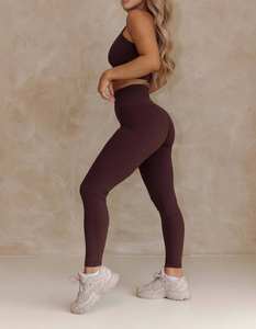 Leggings Deportivos de Cintura Alta para Mujer, Súper Suaves, 100% Nailon, Elásticos, Control de Abdomen, para Correr, Entrenamiento, Fitness, Yoga - Product Image 1