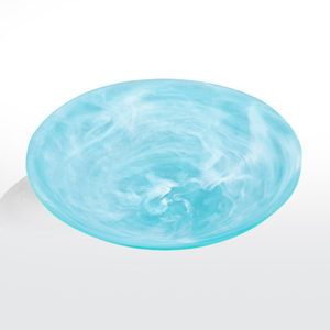 Plato Decorativo de Resina Ecológica de Grado Alimenticio, Diseño de Orquídea Blanca con Patrón de Agua Azul, Moderno y Lujoso para Fiestas en Casa - Product Image 2