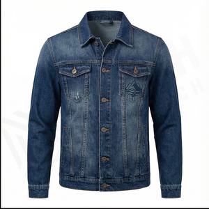 Chaqueta vaquera de moda para hombre, ropa personalizada de nuevo diseño, abrigos elegantes, chaqueta vaquera para correr con estampado trasero, chaqueta cortavientos - Product Image 2