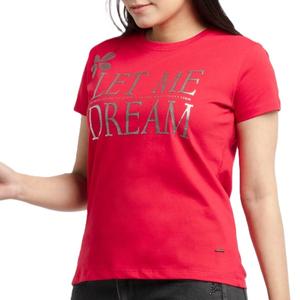Camiseta de Lona para Mujer, de Alta Calidad, Elegante y Cómoda, Corte Ajustado, Diseño Personalizado, Cuello Redondo, Estampados Vibrantes, Colores Casuales - Product Image 5