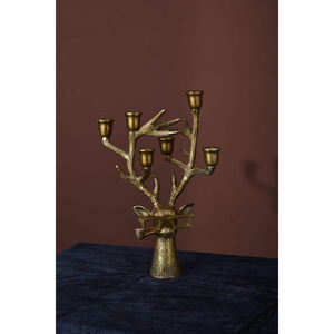 DAANI INTERNATIONAL Candelabro de Aluminio Hecho a Mano con Diseño de Asta de Ciervo, Portavelas de Múltiples Brazos, Decoración Navideña para el Hogar - Product Image 6