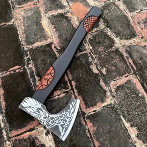 Tête de hache Tomahawk artisanale sur mesure en acier à haute teneur en carbone avec manche en bois de frêne, outil de survie industriel OEM DIY, cadeau pour les pères et les garçons d'honneur - Product Image 5