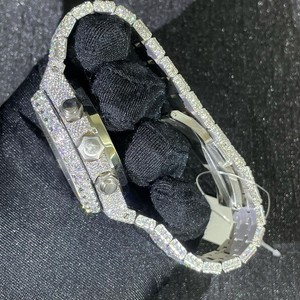 Relojes de Pulsera de Cristal de Zafiro Mecánicos Automáticos de Moda Hip Hop Clásicos Unisex Hechos a Mano con Joyas de Belleza Personalizadas, Resistentes al Agua hasta 100 Bares - Product Image 4