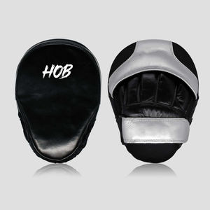 Guantes de Boxeo Tailandés Tipo Thai, Manoplas de Enfoque para Kick Boxing, Objetivo para Pies, Cuero Wolon Negro y Rojo, Talla Única - Product Image 4