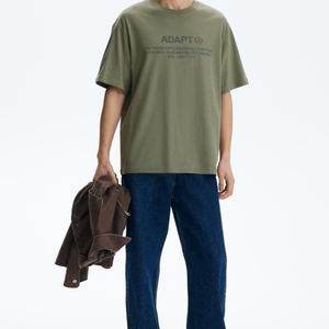 T-shirt en coton de haute qualité, coupe longue, manches courtes, col rond, uni, teint, vierge, surdimensionné, impression de logo, en promotion - Product Image 2
