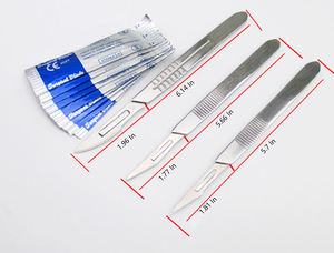 Bisturí Quirúrgico Desechable Estéril con Certificación CE # Bisturí Dental Manual Clase II con Mango de Plástico/Acero Inoxidable OSEN - Product Image 4