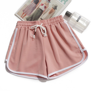 Shorts de fitness taille haute pour femmes européennes et américaines, couleur pêche unie, respirants, avec fermeture élastique à la taille, pour le yoga et la course 2026 - Product Image 6