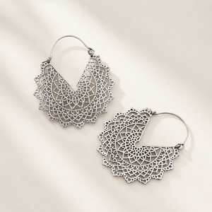 Pendientes de Aro Bohemios Chapados en Oro para Mujer, Diseño Mandala, Joyería de Fiesta, Pendientes de Moda de Latón - Product Image 2