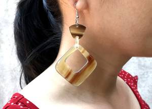 ZONE HANDICRAFTS - Pendientes Artesanales de Cuerno de Búfalo Rústico, Forma Natural, Joyería Moderna para Mujer, Regalo de Navidad, Boda, Negocios - Product Image 4
