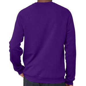 Sudadera de Algodón Morado para Hombre, Cuello Redondo, Corte Regular, Estampado de Letras, Sudadera Térmica de Forro Polar para Invierno - Product Image 2