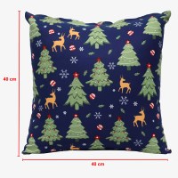 Funda de cojín con diseño navideño impreso, 100% algodón, para decoración del hogar, de la India.