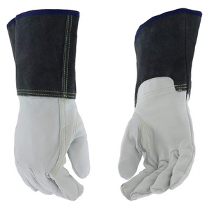 Gants de soudage en cuir de mouton pour hommes, approvisionnement en gros, gants de sécurité industriels robustes, gants mécaniques pour soudage TIG, surface lisse - Product Image 1