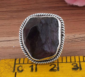 Natural <b>Turquoise</b> Sterling Silver Purple Gemstone <b>Ring</b> for Women Genuine February Birthstone Classic Wedding Jewelry Wholesale - Product Image 3