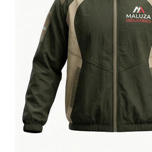 Veste coupe-vent unisexe à capuche de marque privée, streetwear enduit, résistante à l'eau, pour l'extérieur, mode hiver - Product Image 2