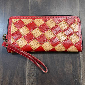 Nuevo Bolso de Mano de Cuero Genuino con Diseño a Cuadros, Monedero con Cierre, Cartera de Lujo con Correa para la Muñeca, Porta Tarjetas de Crédito y ATM - Product Image 4