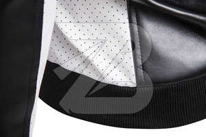 Blouson en cuir pour homme, grande taille, logo personnalisé imprimé, coupe ajustée, ignifuge, séchage rapide, respirant, mode hiver, vente en gros - Product Image 6