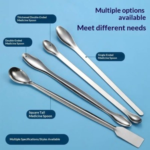 BAFA SURGICAL INSTRUMENTS Cuillère-louche médicale ergonomique manuelle en acier inoxydable à double extrémité pour usage en laboratoire et en pharmacie - Product Image 3
