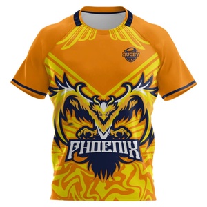 Uniformes de Rugby Cómodos al por Mayor, Último Modelo Transpirable, Antibacteriano, de Secado Rápido, 100% Poliéster, Sublimado Personalizado - Product Image 1