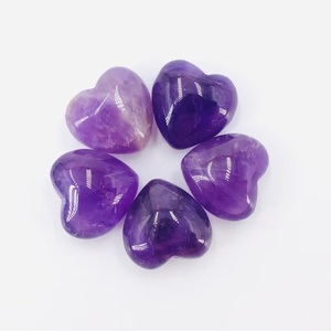 Cristal de Amatista Chevron Natural en Forma de Corazón, Pulido a Mano, Gema Curativa Púrpura para Feng Shui, Meditación, Reiki, Chakra, Decoración Energética - Product Image 4