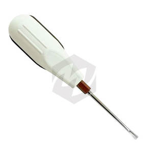 Élévateur dentaire personnalisé à manche en plastique blanc, instrument chirurgical et orthodontique de précision en acier inoxydable - Product Image 4